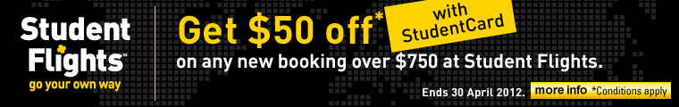 Student Flights $50 deal - horizontal