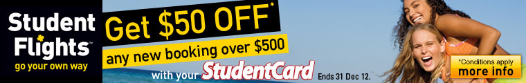 Student Flights $50 off - horizontal